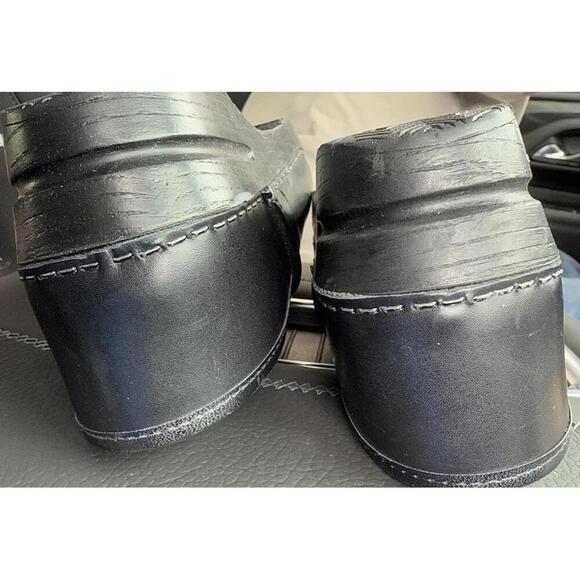 Sanita Danish Leather Black Clogs Workwear Nursing Doctor Minimalist Basic 39 - Picture 7 of 13